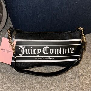 Juicy Couture Black Fashionista Shoulder Bag with Gold Hardware